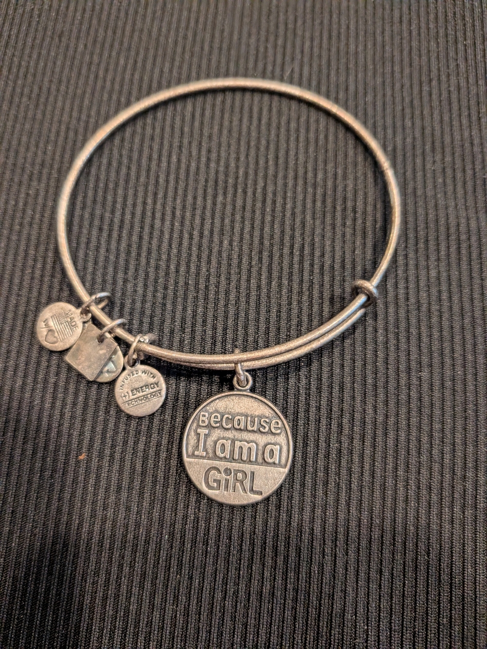 #1:  Alex and Ani Silver-Tone 'Because I Am a Girl' Charm Bangle